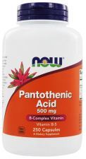 Ácido Pantoténico 500 mg 250 Cápsulas